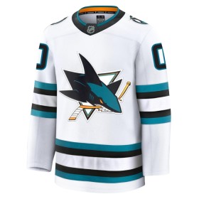 San Jose Sharks tröja Customized Fanatics Premium 2024-25 Vit Borta - NHL Tröjor Herr